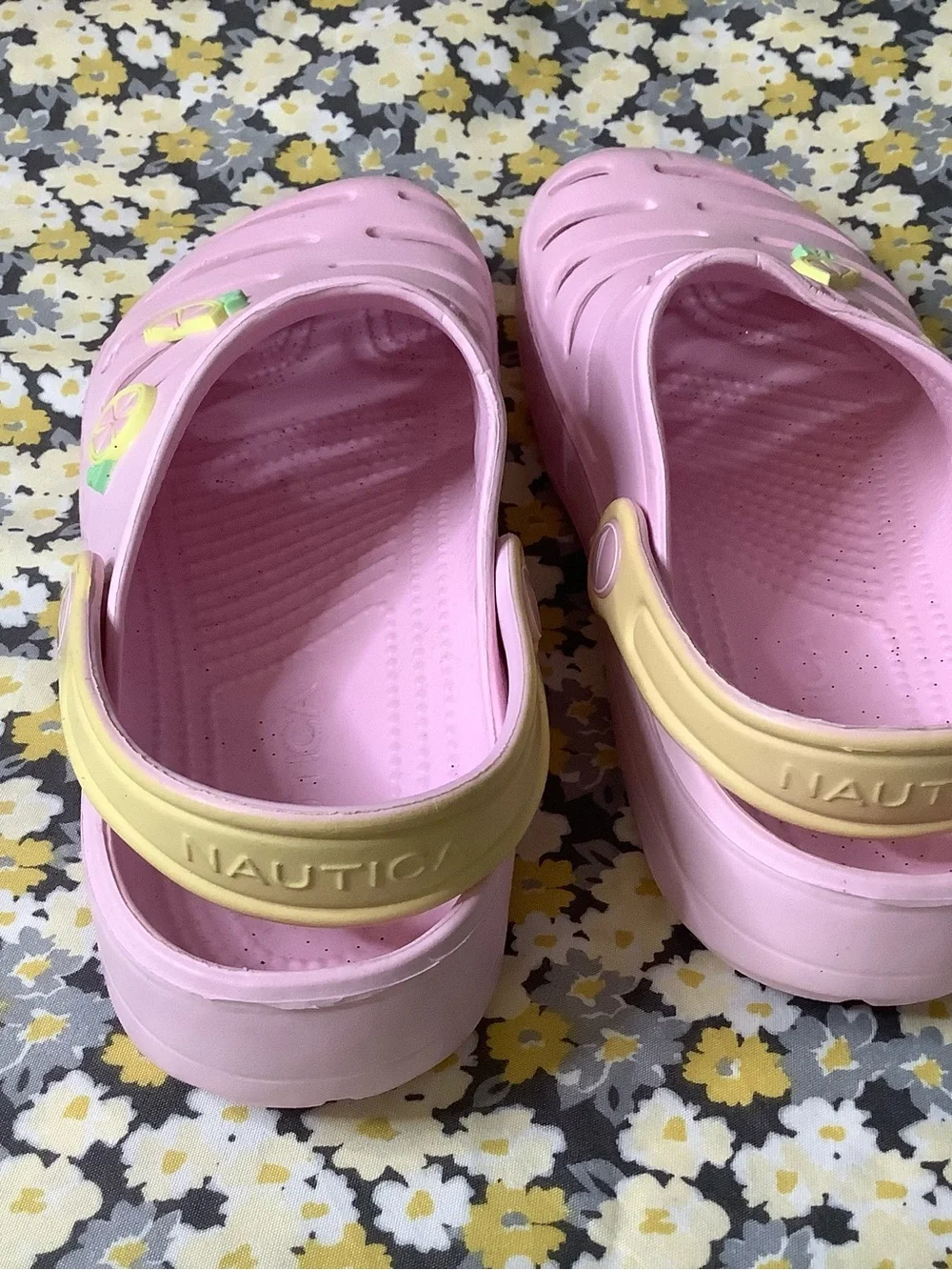 Nautica Kids Pink Slip-On Sandals with Lemon Charms